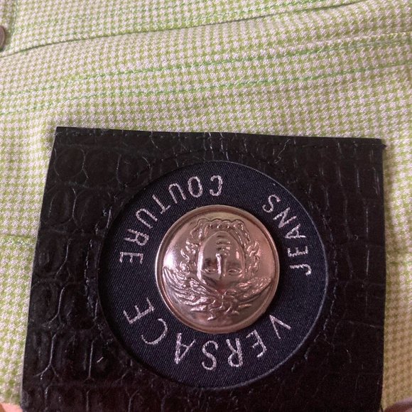 versace jeans couture y2k lime green sweat pants like denim 26” - Picture 3 of 4